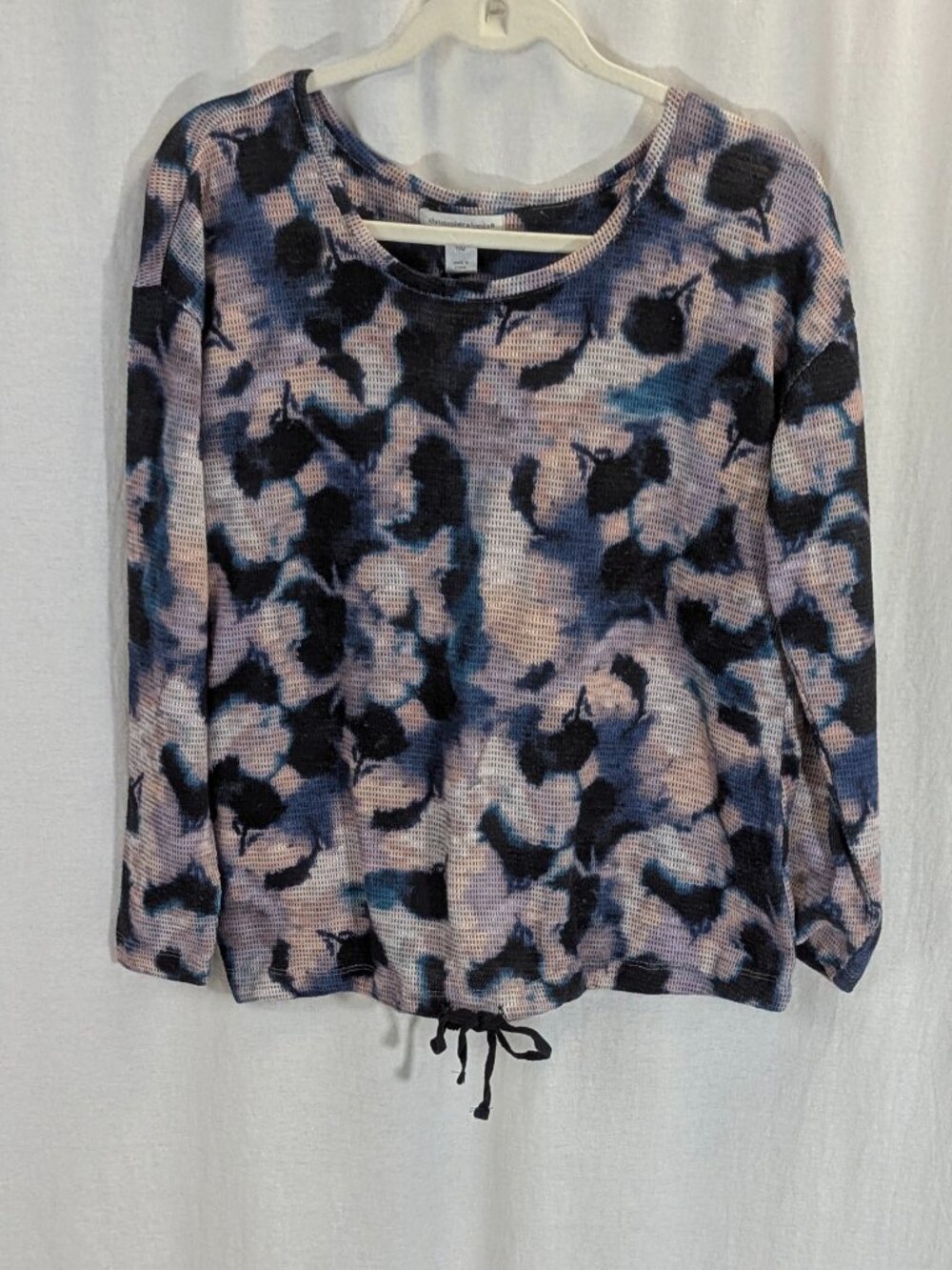 Christopher & Banks Petite Medium Long Sleeved Multi-Colored Top